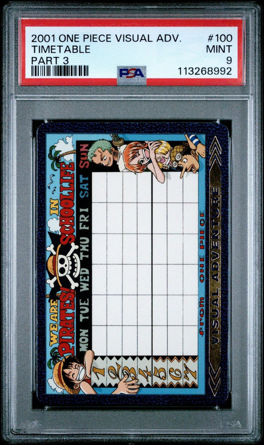 PSA 9 Timetable One Piece Visual Adventure 100 2001