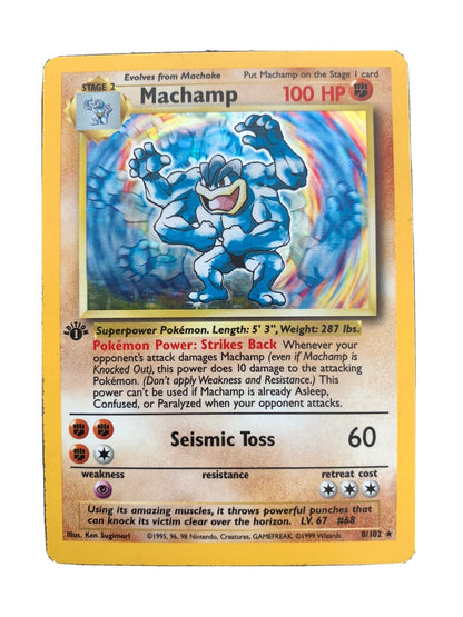 Machamp Holo 1st Edition 8/102 Pokemon Base Set 1999 TAG 7