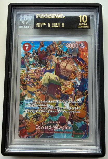 Bandai One Piece Royal Blood Edward Newgate ST15-002 SP Foil BGS 10 BLACK LABEL