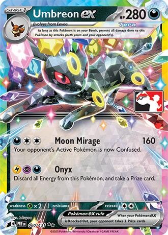 Umbreon ex 060/131 Prize Pack Series Cards Holo TAG 9