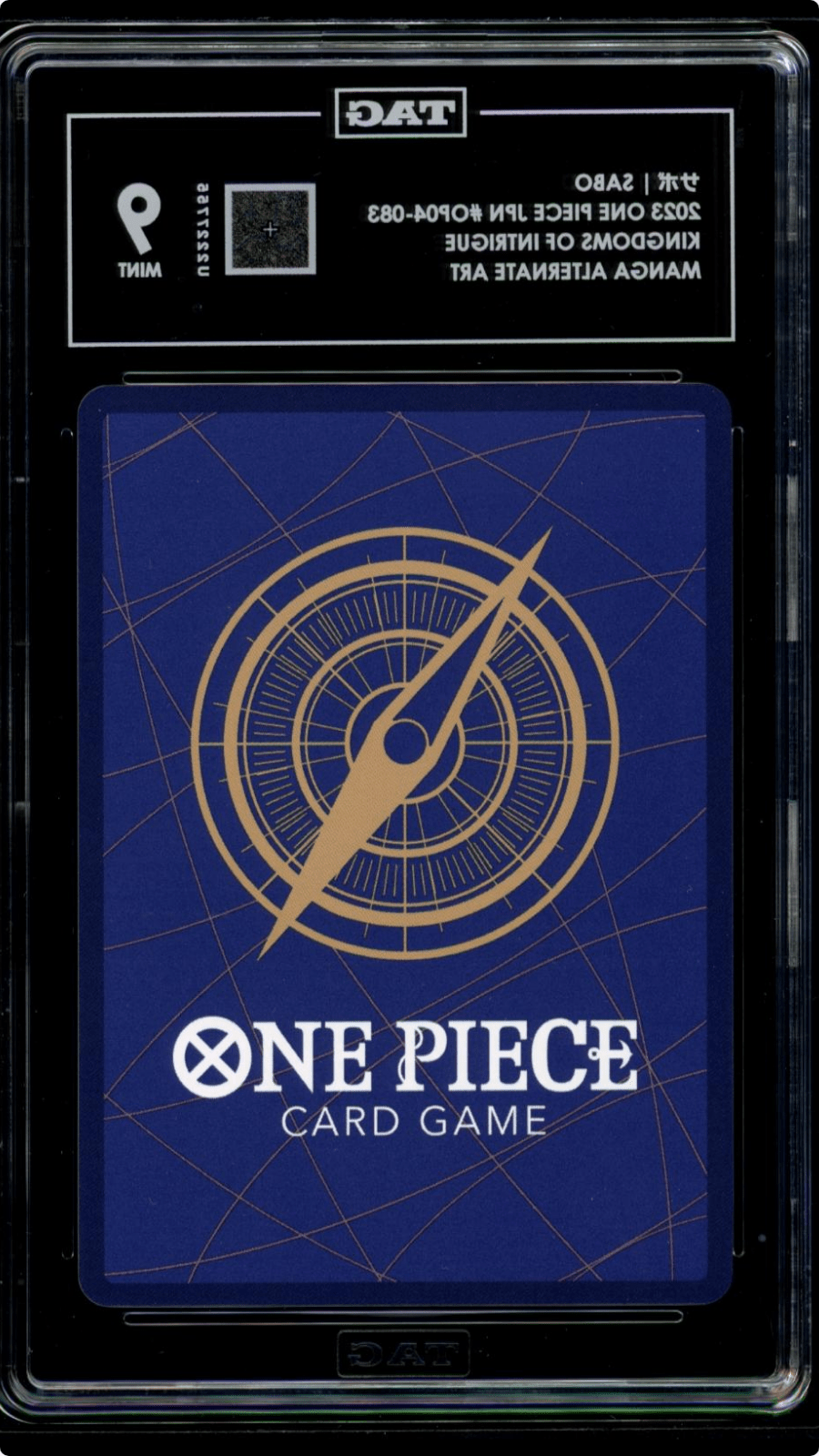 Sabo Manga Rare TAG 9 Super Parallel OP04-083 Japanese One Piece TCG Kingdom 2