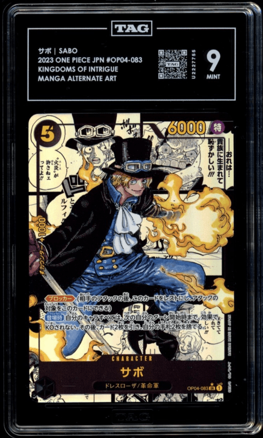 Sabo Manga Rare TAG 9 Super Parallel OP04-083 Japanese One Piece TCG Kingdom