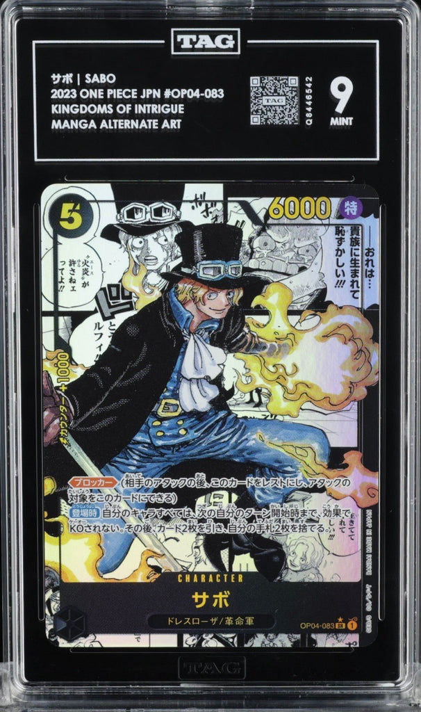 Sabo Manga Rare TAG 9 Super Parallel OP04-083 Japanese One Piece TCG Kingdom