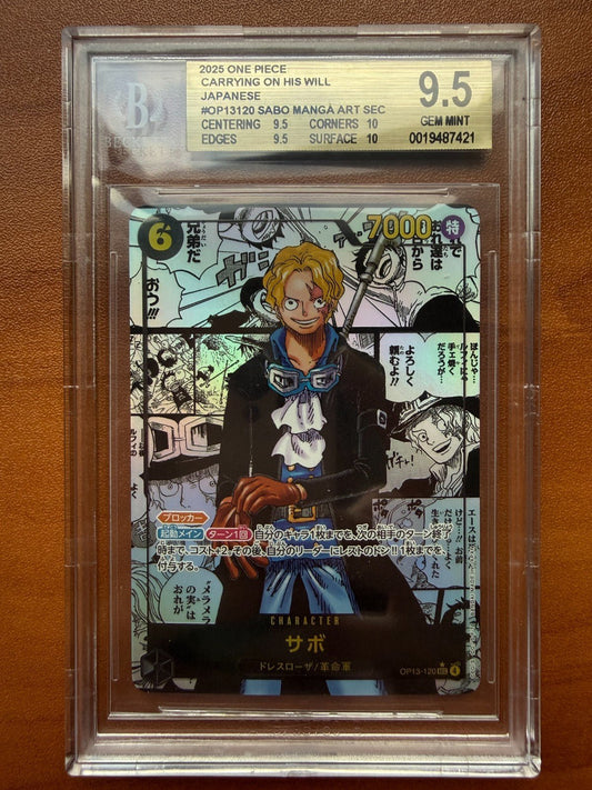 Sabo SEC - SP OP13 - 120 Manga Alt Art Carrying on His Will One Piece BGS 9.5