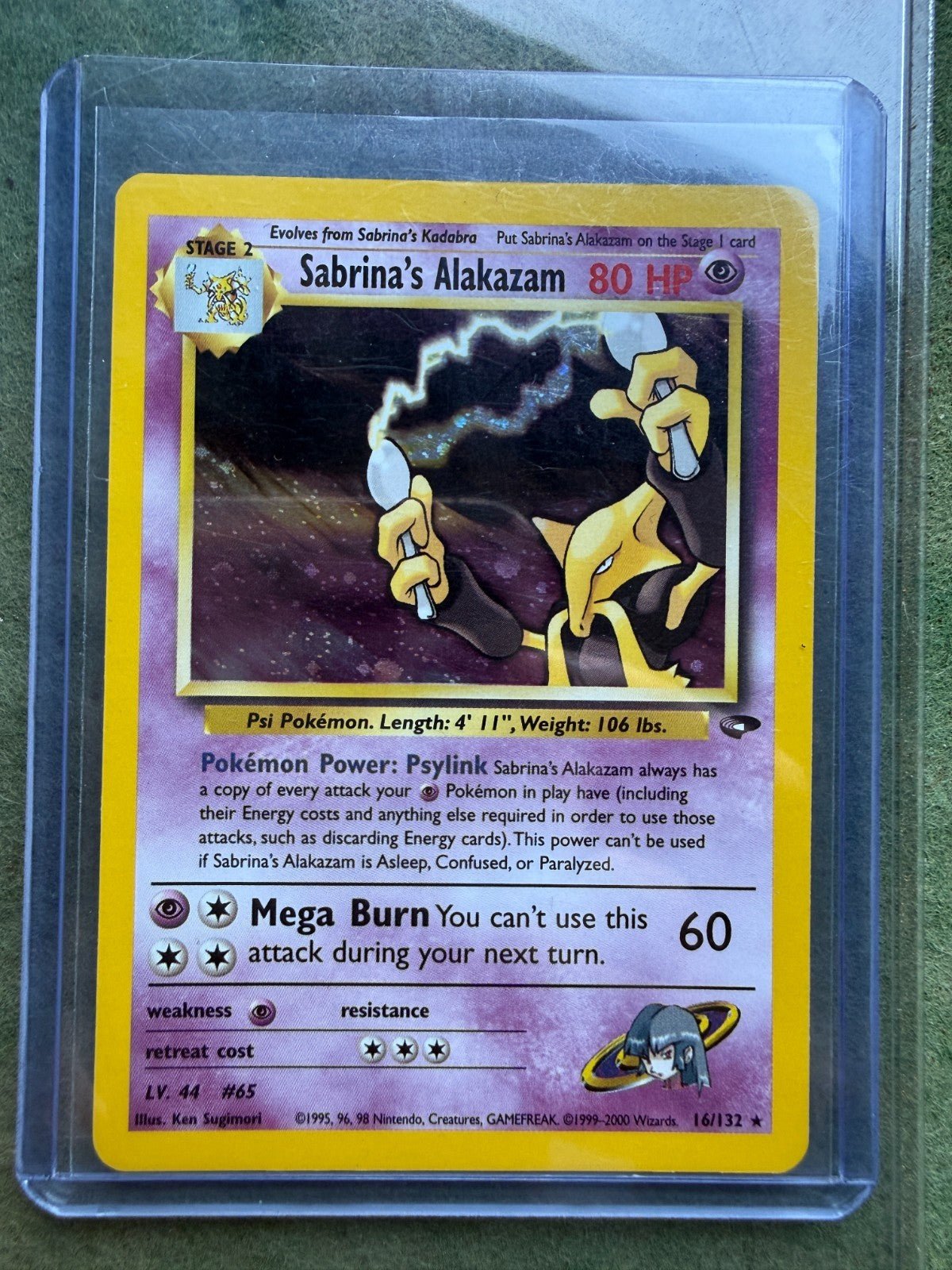 Sabrina's Alakazam 16/132 Holo Rare Gym Challenge Pokémon WOTC 2000 LP