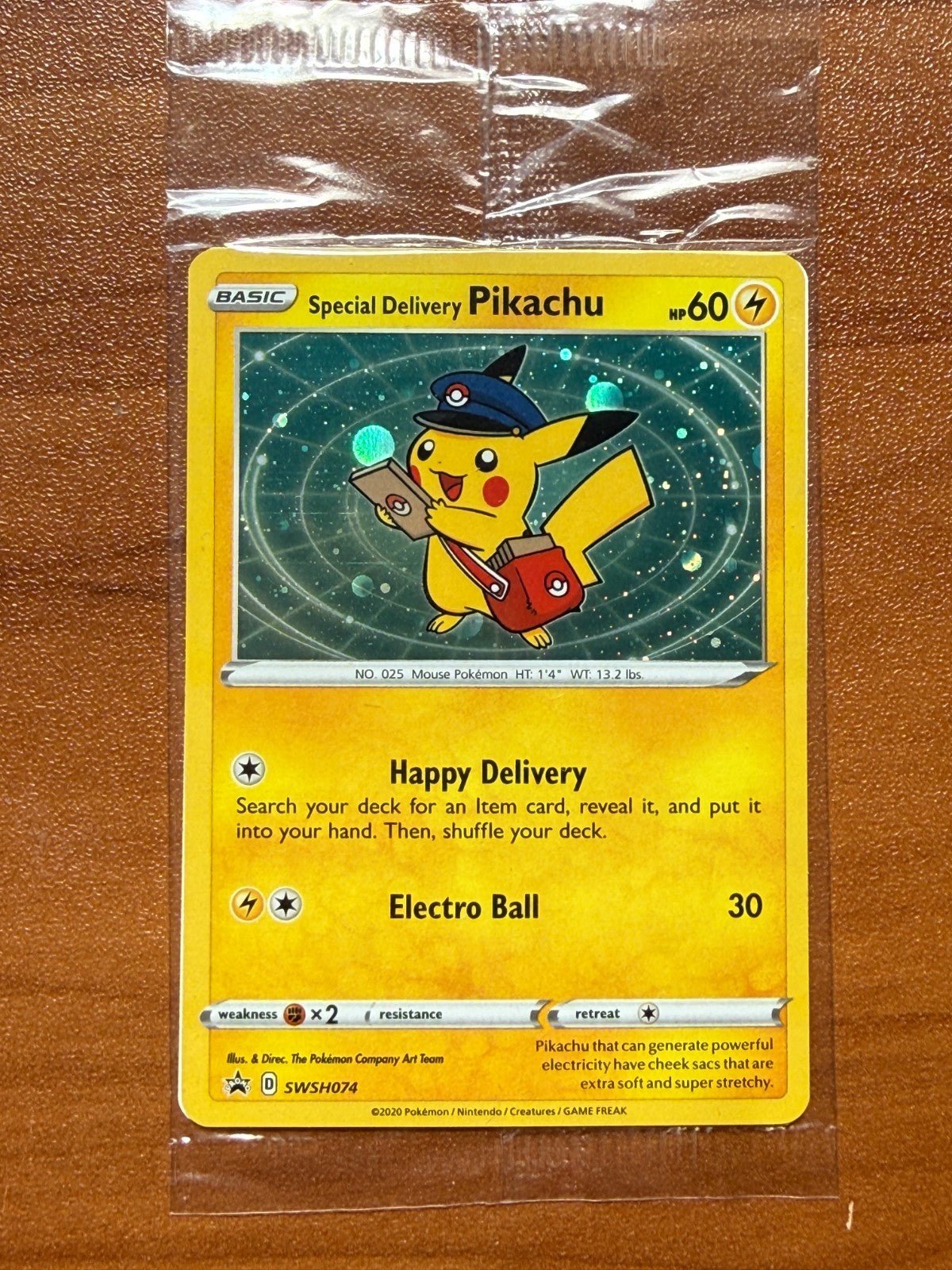 SEALED Pokémon Special Delivery Pikachu SWSH074 Promo Holo Sword & Shield