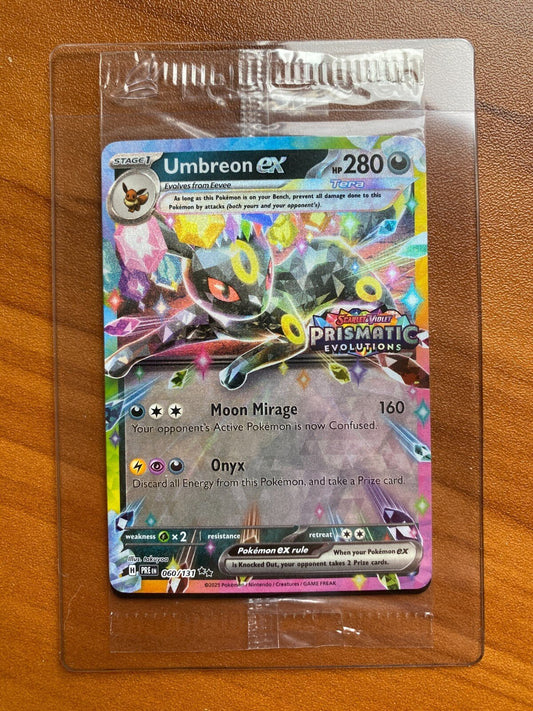 SEALED Pokemon TCG Prismatic Evolutions Umbreon STAMPED PROMO HOLO FOIL 060/131
