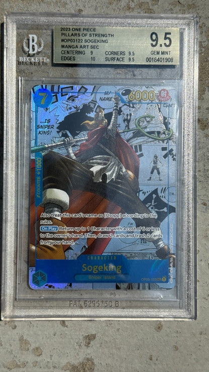 Sogeking Pillars of Strength OP03 - 122 Manga Alt Art One Piece 122 BGS 9.5 PSA