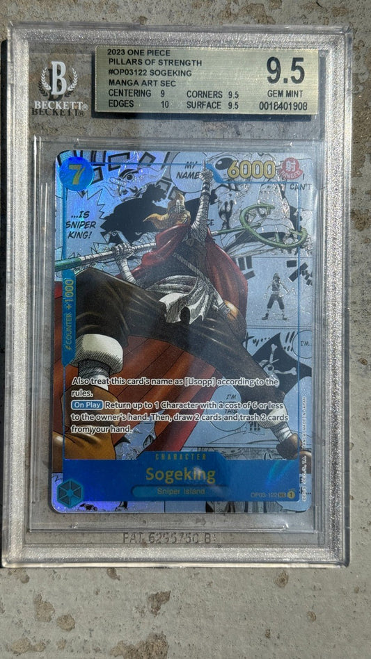Sogeking Pillars of Strength OP03 - 122 Manga Alt Art One Piece 122 BGS 9.5 PSA