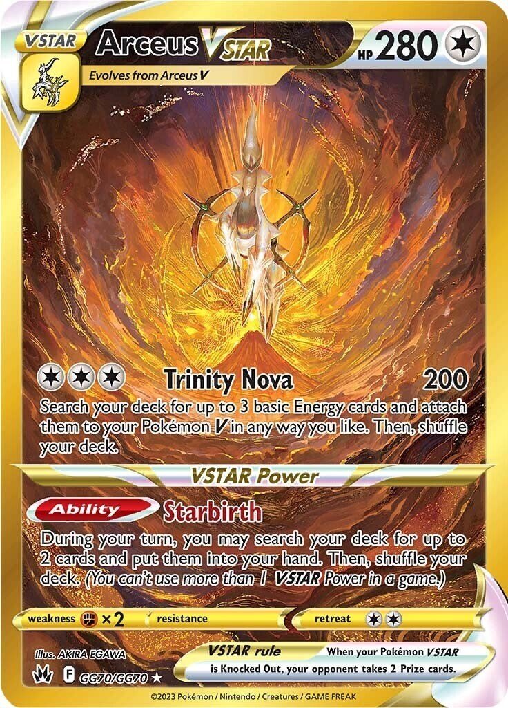 TAG 10 Arceus VSTAR (Secret) GG70/GG70 Crown Zenith: Galarian Gallery Holo
