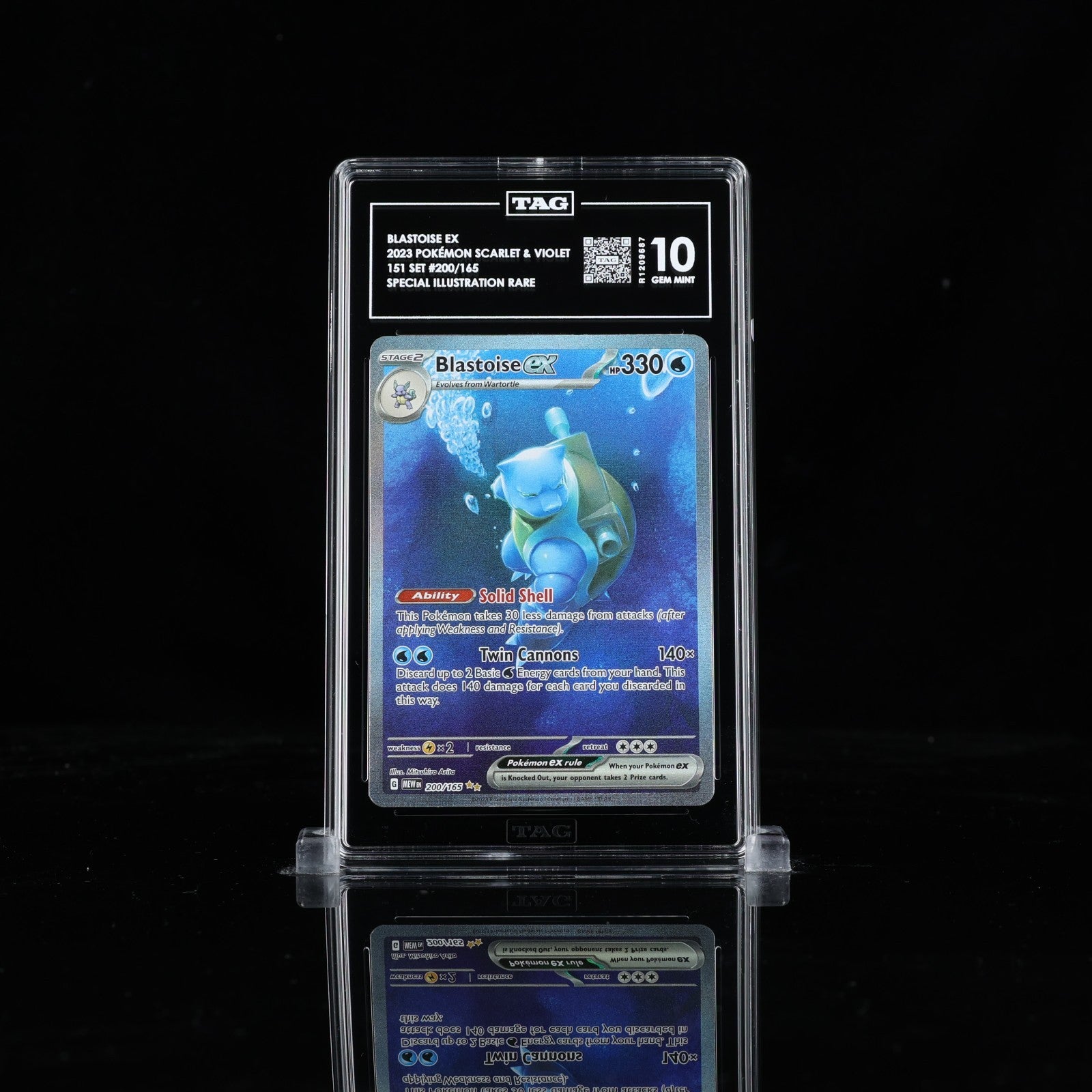 TAG 10 - Blastoise ex 200/165 Special Illustration Rare - Pokemon 151 English