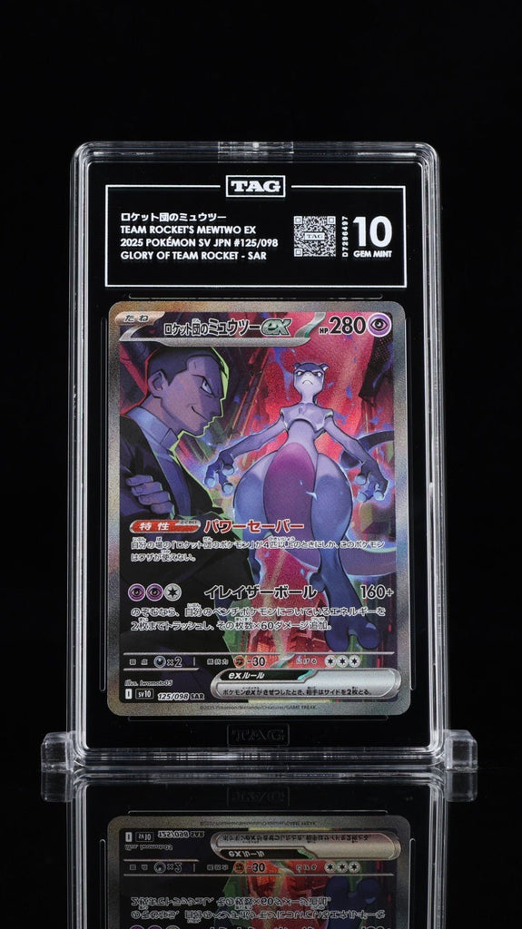 TAG 10 GEM MINT Team Rockets Mewtwo ex 125 Glory of Team Rocket Holo Japanese