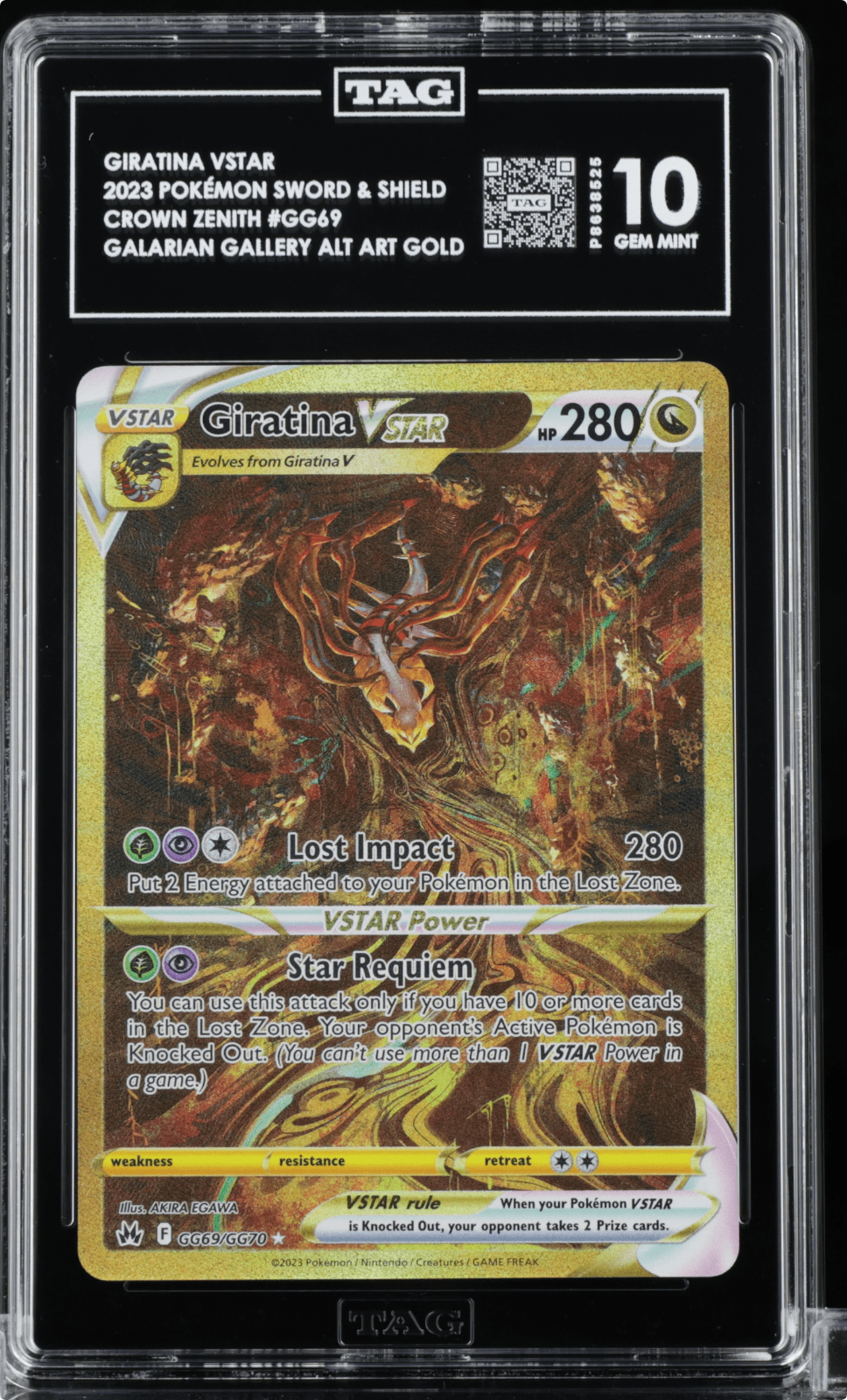 TAG 10 Giratina Vstar Secret GG69/GG70 Sword Shield Crown Zenith Pokemon
