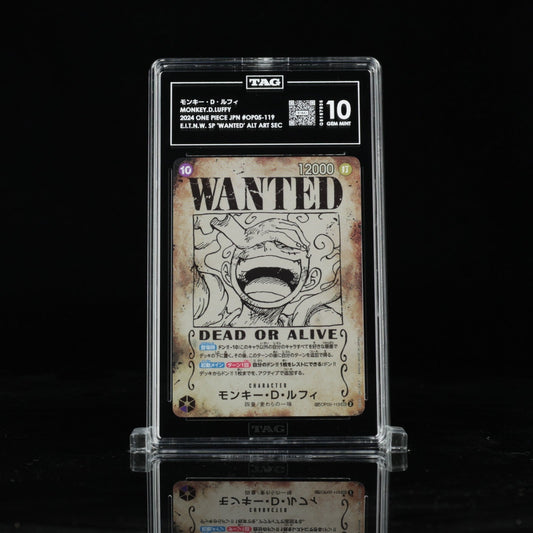 TAG 10 Monkey D. Luffy OP05 - 119 SEC WANTED ONE PIECE Japanese 2024