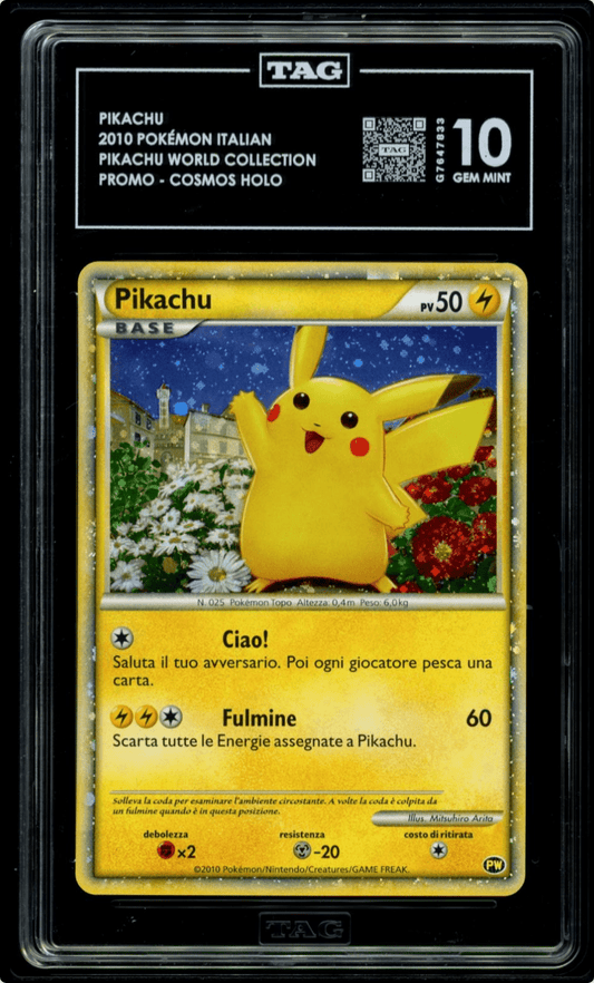 TAG 10 PIKACHU | World Collection Italian Holo Pokemon