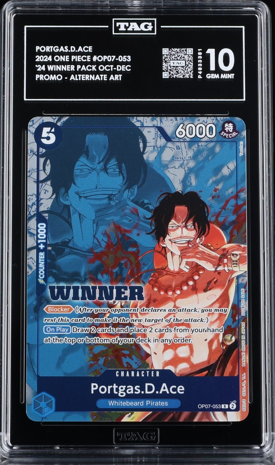 TAG 10 Portgas .D. Ace Winner Pack OP07-053 One Piece