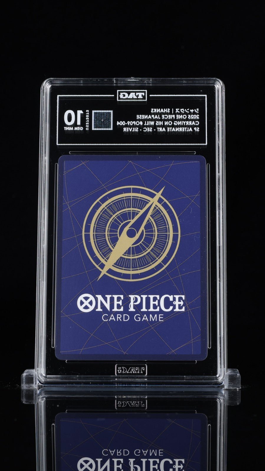 TAG 10 Shanks Silver OP09 - 004 SP Alt Art SR Carrying on His Will One Piece Japan