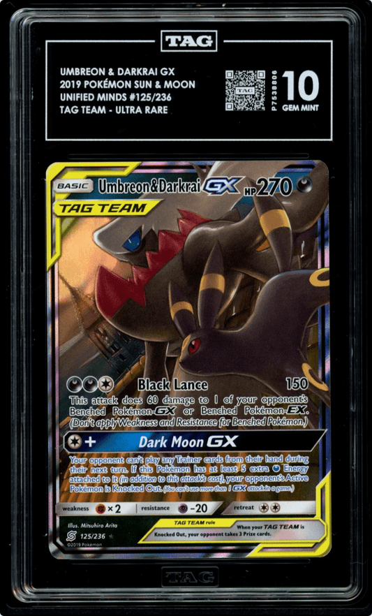 TAG 10 Umbreon & Darkrai GX TAG TEAM Sun & Moon: Unified Minds 125/236