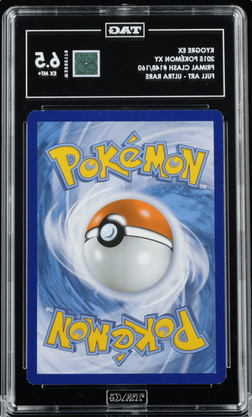 TAG 6.5 Kyogre EX 148/160 Full Art Rare 2015 XY Primal Clash Pokemon