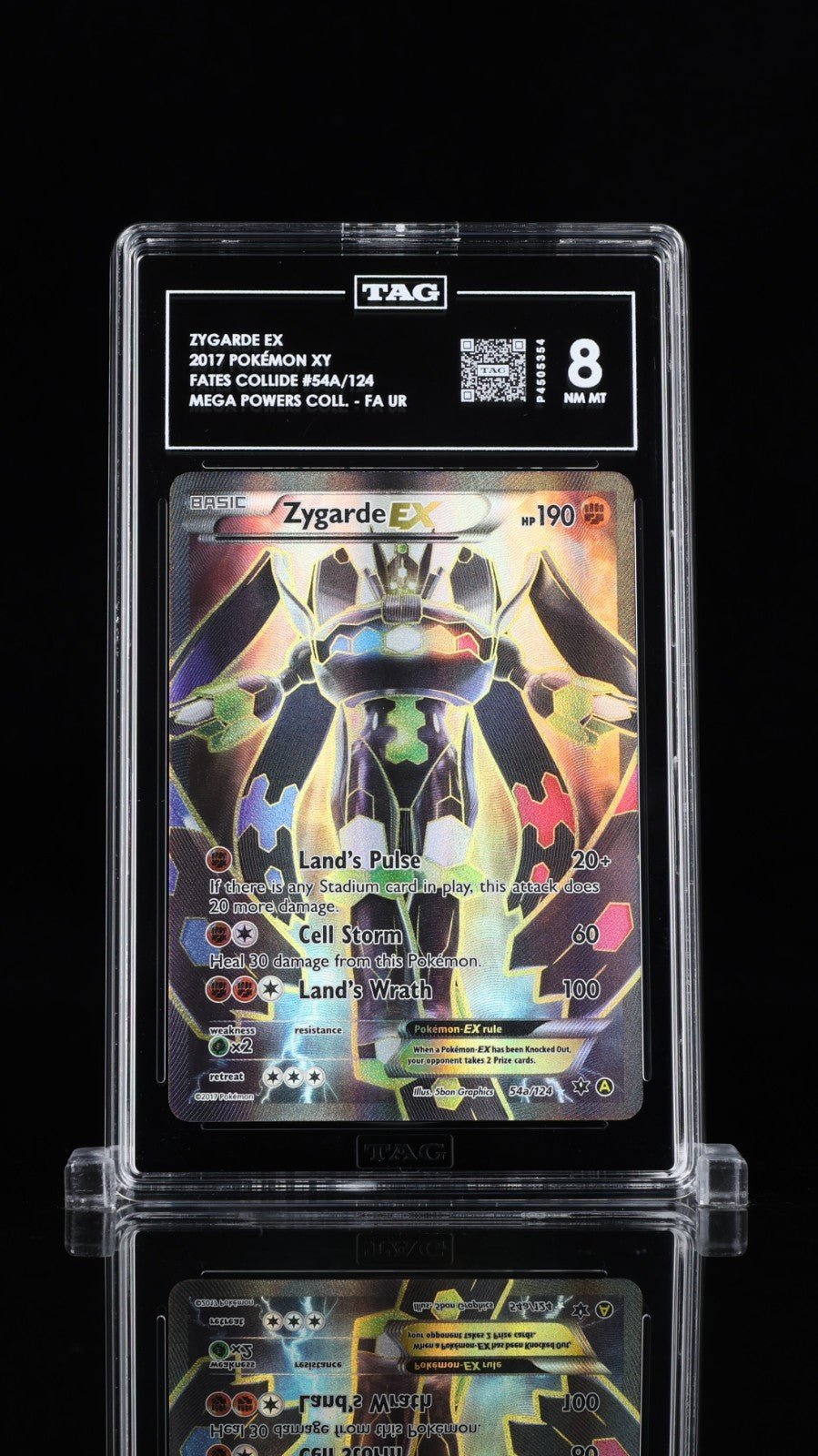 TAG 8 Pokemon TCG Zygarde EX 54a/124 Alternate Art Rare Promo