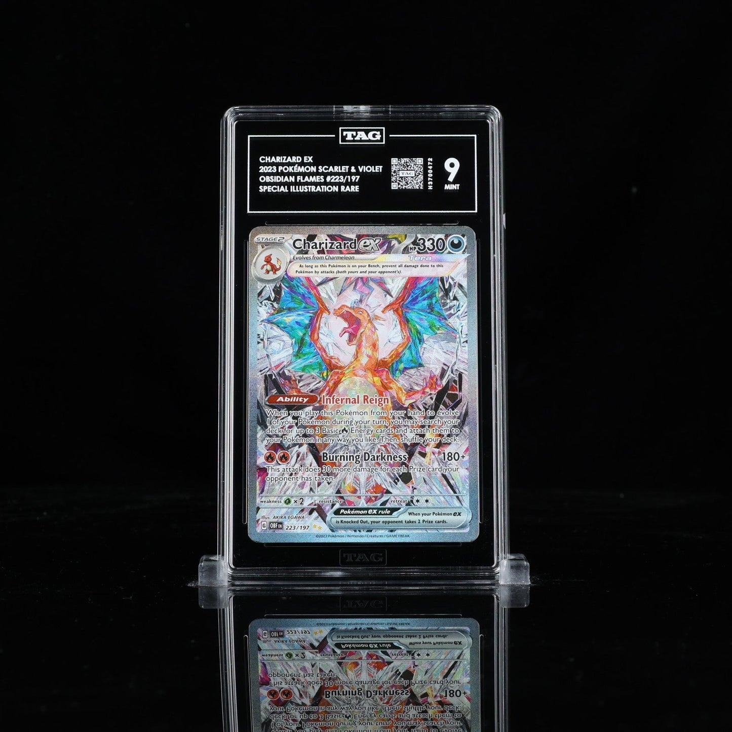 TAG 9 Charizard ex 223/197 Pokémon Obsidian Flames Special Illustration Rare