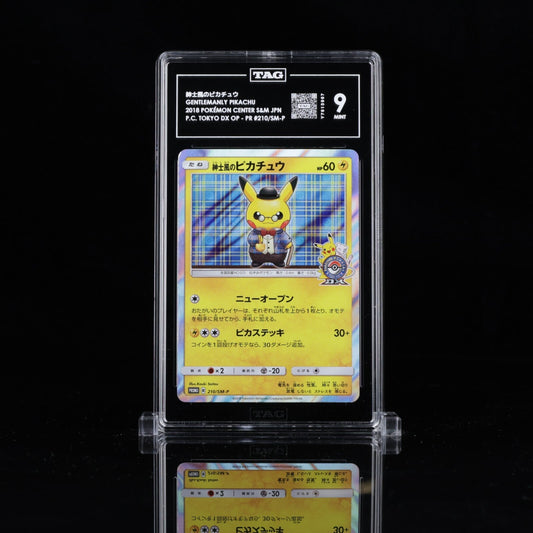 TAG 9 Gentlemanly Pikachu 210/SM - P Pokemon Center Tokyo DX Promo Japanese 2