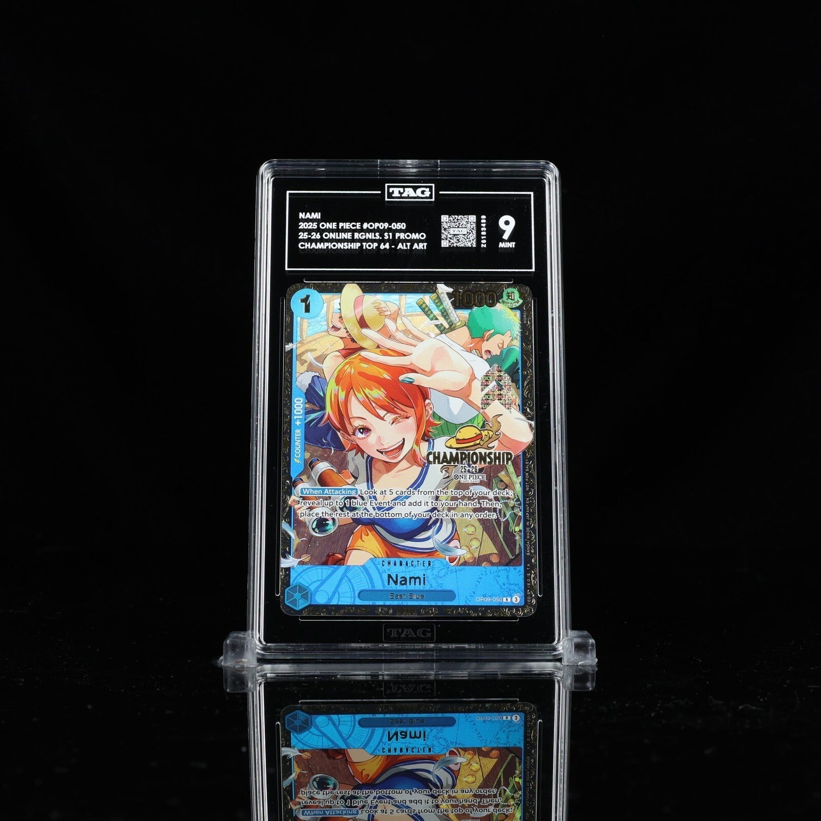 TAG 9 Nami Full Art Championship Top 64 OP09 - 050 Championship One Piece