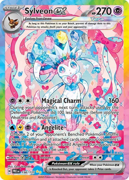 TAG 9 Pokemon 2025 Sylveon ex 156/131 SIR Prismatic Evolutions