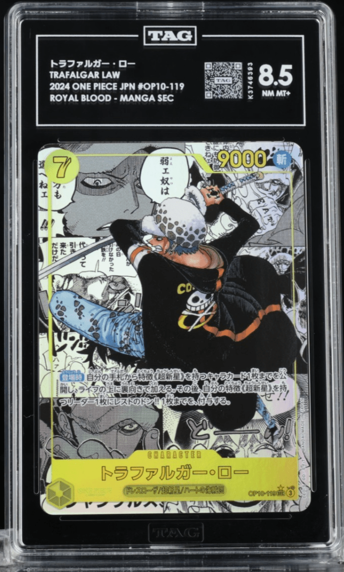 Trafalgar Law Japanese OP10-119 Royal Blood Manga TAG 8.5 One Piece 2024
