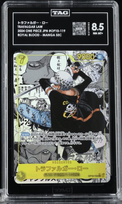 Trafalgar Law Japanese OP10-119 Royal Blood Manga TAG 8.5 One Piece 2024