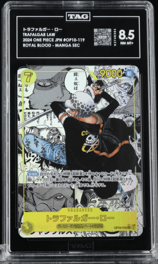 Trafalgar Law Japanese OP10-119 Royal Blood Manga TAG 8.5 One Piece 2024