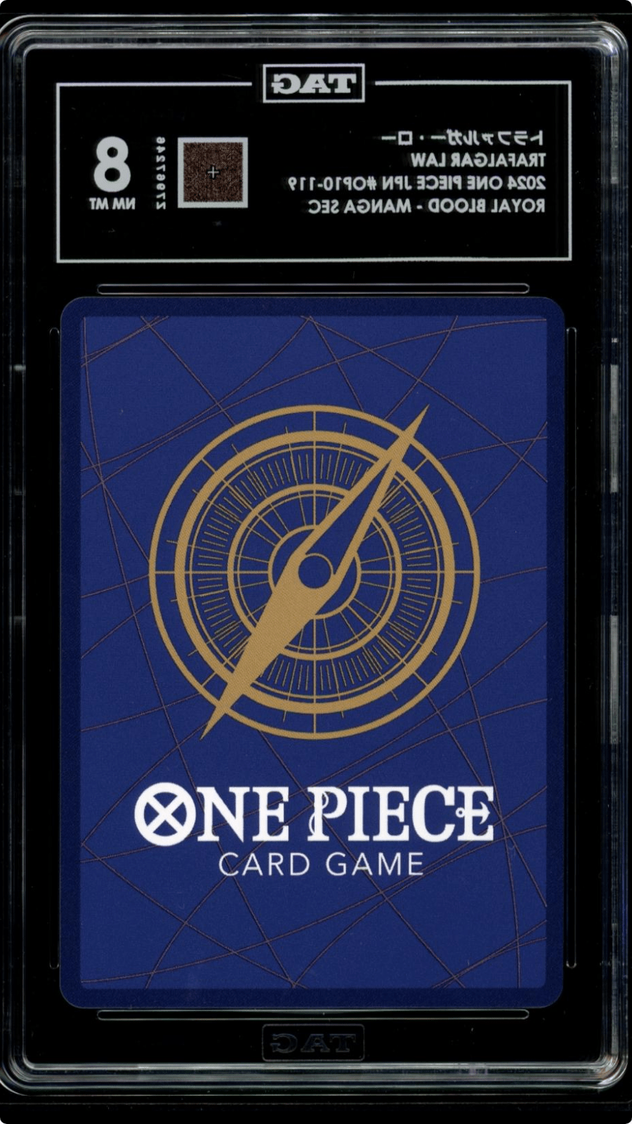 Trafalgar Law OP10 - 119 Royal Blood Manga SEC One Piece CCG Namco 2024 TAG 8