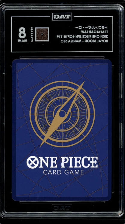 Trafalgar Law OP10 - 119 Royal Blood Manga SEC One Piece CCG Namco 2024 TAG 8