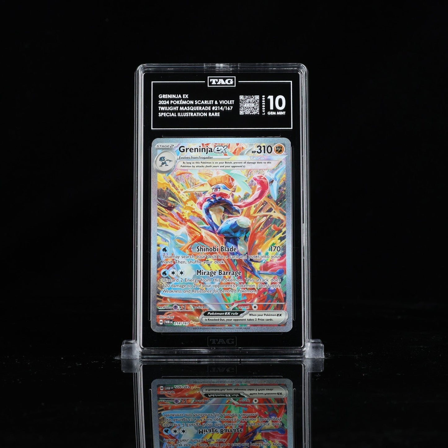 Twilight Masquerade Greninja EX Special Illustration Rare 214/167 TAG 10