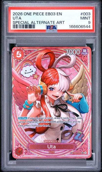 Uta SP PSA 9 EB03 Heroines 003 One Piece Special Alternate Art