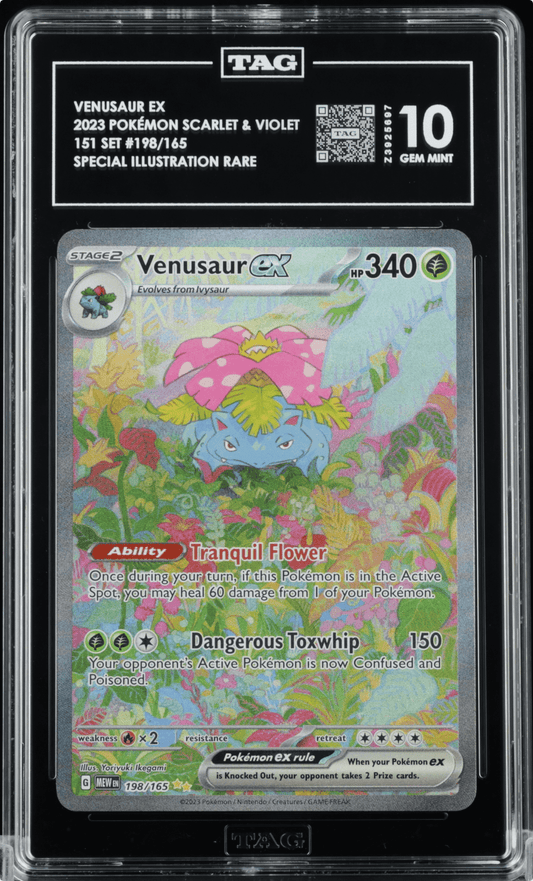 Venusaur EX 198/165 Special Illustration Rare 151 Pokemon TAG 10