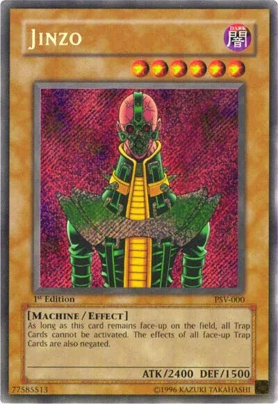 Yu-Gi-Oh! 2002 Pharaoh's Servant 1st Edition Jinzo PSV-000 PSA 5 English