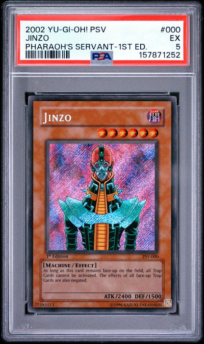 Yu-Gi-Oh! 2002 Pharaoh's Servant 1st Edition Jinzo PSV-000 PSA 5 English