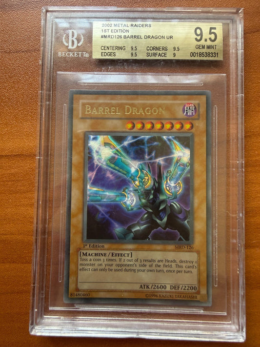 Yu-Gi-Oh! Barrel Dragon MRD-126 1st Edition Ultra Rare BGS 9.5 2002