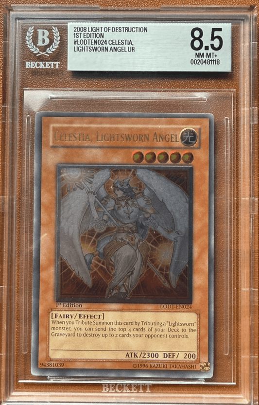 Yu-Gi-Oh! Celestia Lightsworn Angel 1st Edition Ultimate Rare LODT-EN024 BGS 8.5