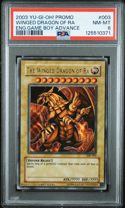 Yu - Gi - Oh! GAME BOY The Winged Dragon Of Ra (GBI - 003) Ultra Rare PSA 8 NM - MT