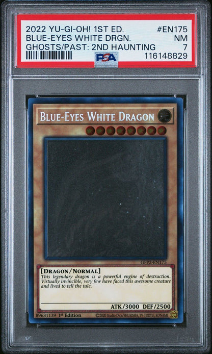 Yu - Gi - Oh GFP2 - EN175 Blue - Eyes White Dragon Ghost Rare 1st Edition PSA 7