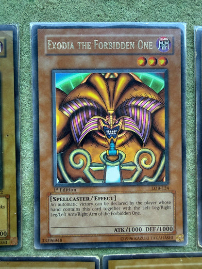 Yu - Gi - Oh! LOB - 120 LOB - 121 LOB - 122 LOB - 123 LOB - 124 Exodia Complete 1st LP - MP NA