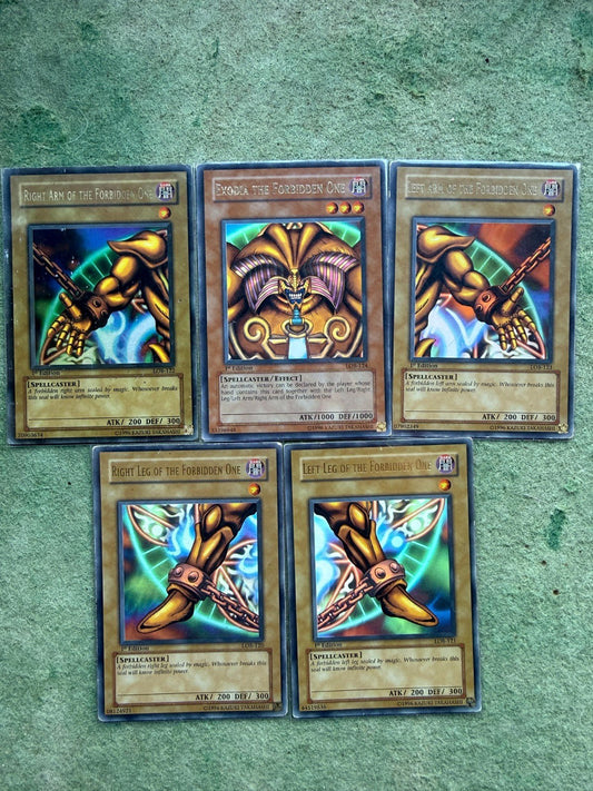 Yu-Gi-Oh! LOB-120 LOB-121 LOB-122 LOB-123 LOB-124 Exodia Complete 1st LP-MP NA