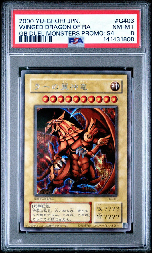 Yu-Gi-Oh PSA 8 The Winged Dragon of Ra G4-03 Secret Rare 2000 Japanese