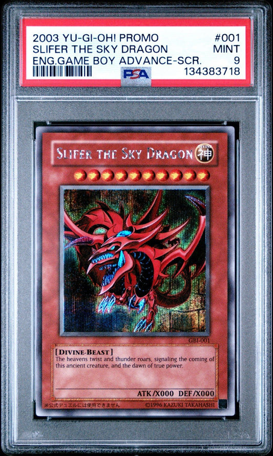 Yu - Gi - Oh Slifer the Sky Dragon GBI - 001 Secret Rare PSA 9
