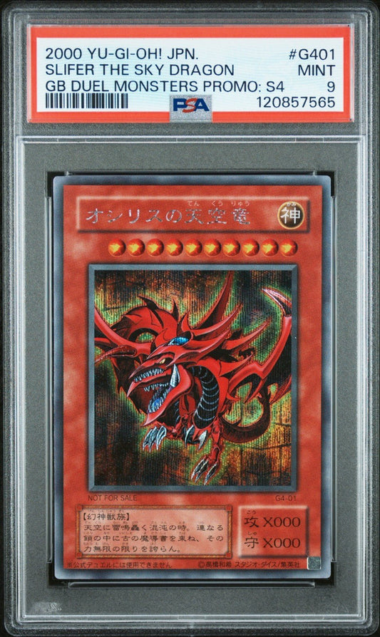 Yu-Gi-Oh Slifer the Sky Dragon Secret Rare Card G4-01 PSA 9 Gameboy Promo