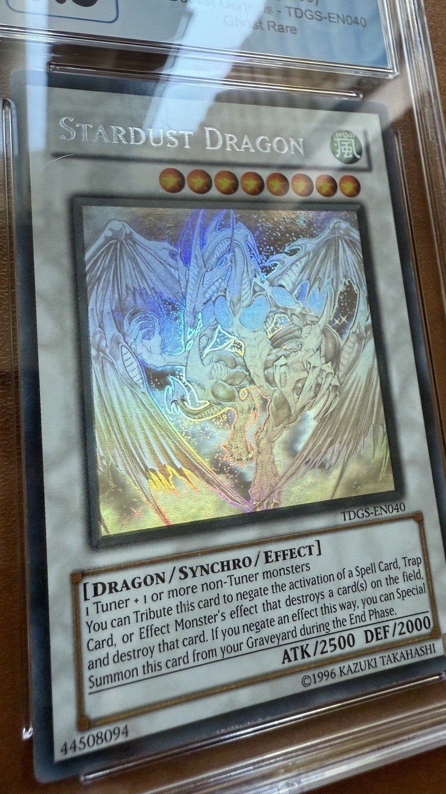 Yu - Gi - Oh! TDGS - The Duelist Genesis Stardust Dragon EN040 Ghost Rare CGC 8.5 PSA