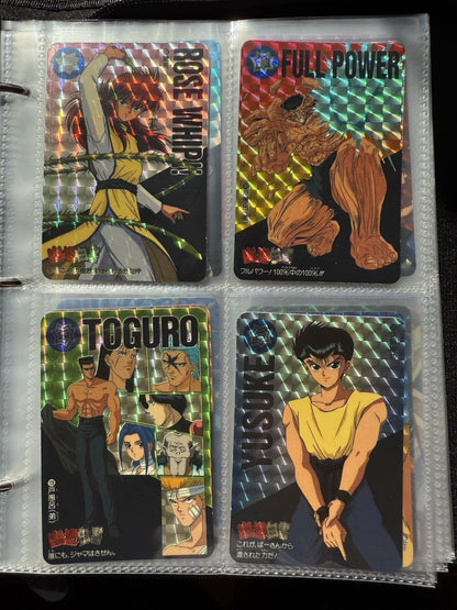 Yu Yu Hakusho TCG Ultimate 200+ Cards Foil NM LP Bandai 1997 Carddass Lot