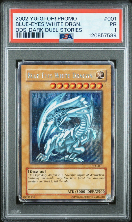 Yugioh Blue Eyes White Dragon DDS - 001 Dark Duel Stories PSA 1